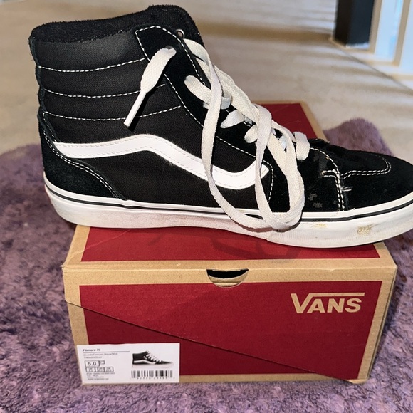 Vans Filmore Hi High Top Black/ White Sneakers Size 5 Unisex - Picture 8 of 16